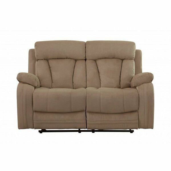 Homeroots 63 x 38 x 40 in. Modern Beige Leather Sofa & Loveseat 343893